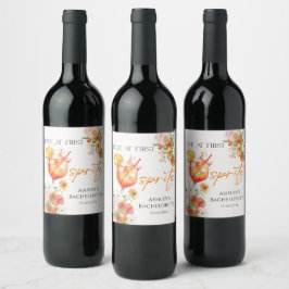 Amor à Primeira Taça de Spritz Etiqueta de Vinho p