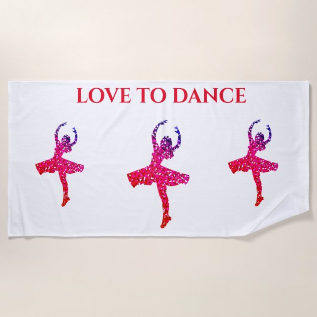 AMOR À toalha de praia DANCE. (Frente)