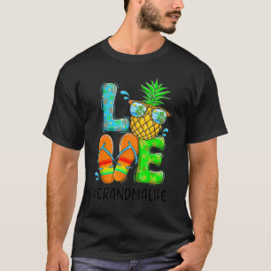 Amor, abacaxi, vovó de verão, camisa de dia de as