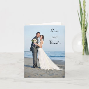 Amor & Agradecimento - Cartão de Nota de Casamento