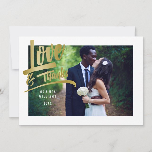 Amor & Agradecimento | Folha de Ouro Falso | Foto  (Frente)