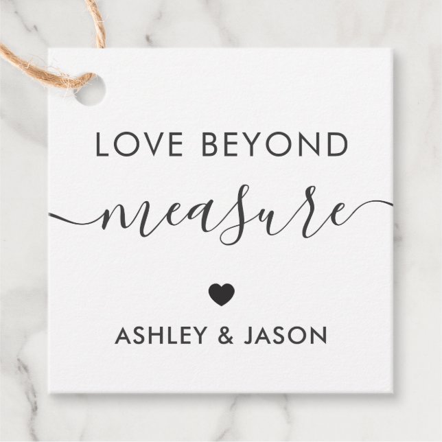 Amor Além da Medida Etiqueta de Presente, Etiqueta (Frente)