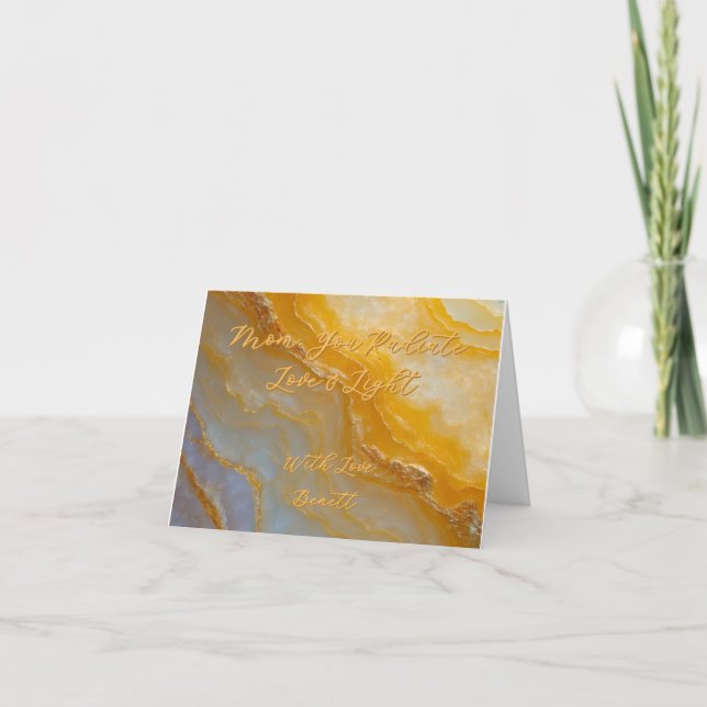 Amor ao ouro - Cartão de Dia da Mãe (Frente)