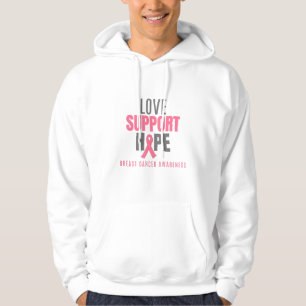 amor apoio esperança cancer pullover hoodie
