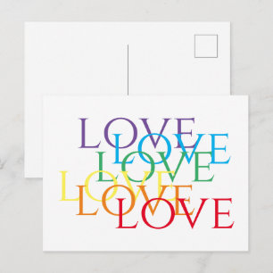 AMOR ARCO-ÍRIS Cartão Postal
