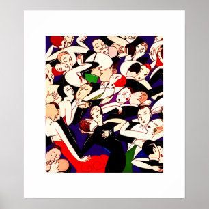 Amor. Art Deco Dia de os namorados Gift Impressão