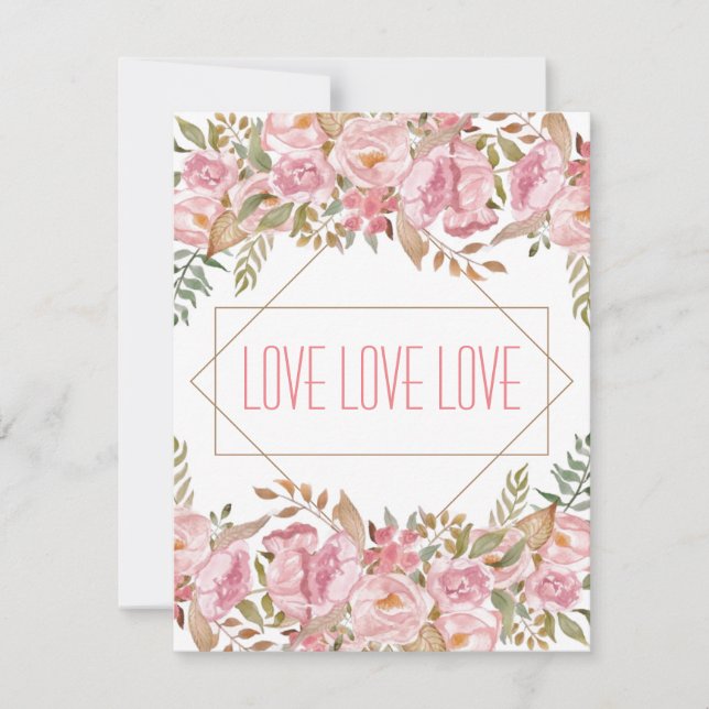 AMOR - Arte para caridade - Cartão plano de saudaç (Frente)