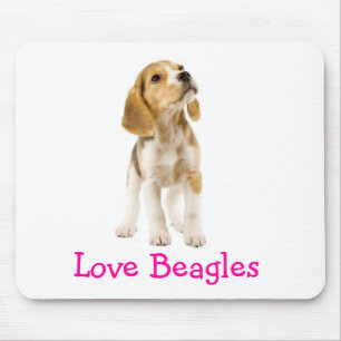 Amor Beagles Puppy Mousepad