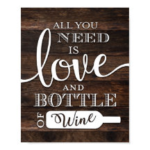 AMOR BISTIL Rústico E UM FRASCO DE Impressão DE VI