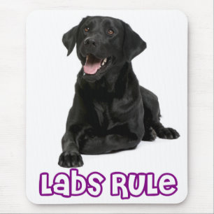 Amor Black Labrador Retriever Puppy Dog Mousepad