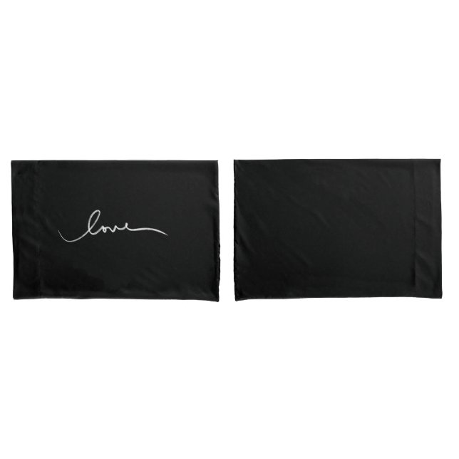 amor branco preto simples manuscrito (Frente - conjunto)