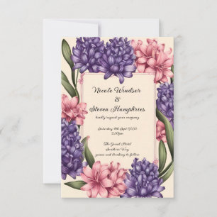 Amor Brilhante: Convite Floral Elegante