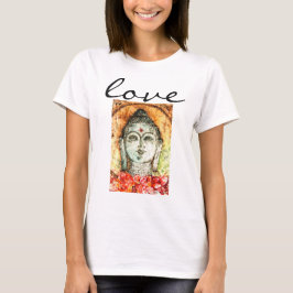 Amor Camisa Flutuante De Arte Por Aquarela Buda