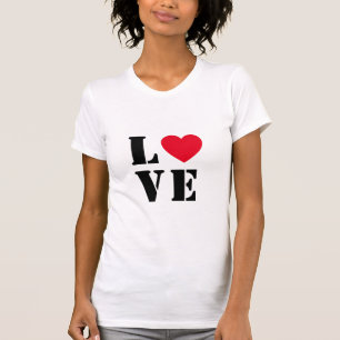 Amor, Camiseta Bela Jérsei de Mulheres do Coração 