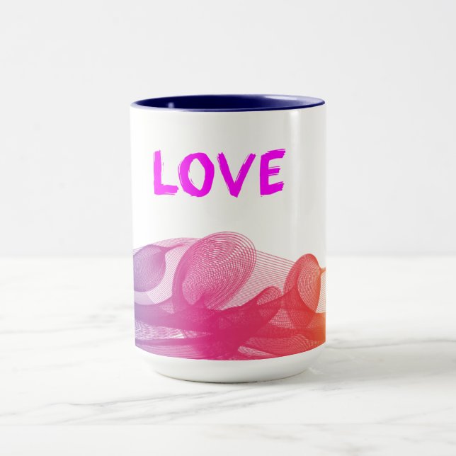 "AMOR" caneca de café. (Centro)