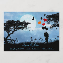 Amor cênico sob o casamento ao luar