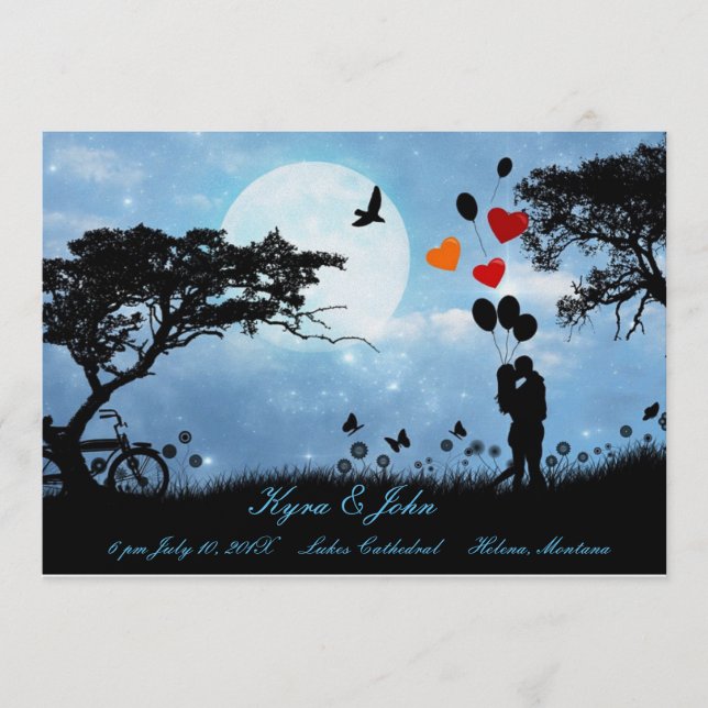 Amor cênico sob o casamento ao luar (Frente)