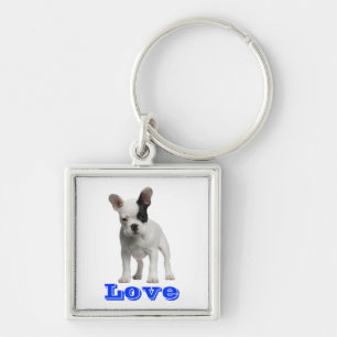 Amor chaveiro de cachorro filhote Bulldog Francês