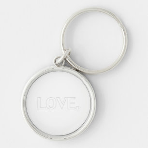 Amor - chaveiro minimalista branco preto