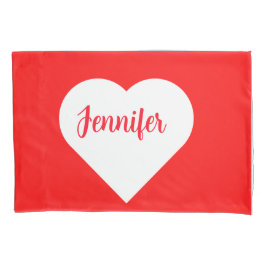 Amor com Coração Branco e Vermelho Brilhante, pers