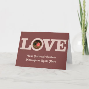 AMOR com o cartão de saudação personalizado FOTO