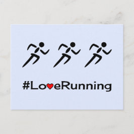 Amor com pictograma pálido azul cartão postal