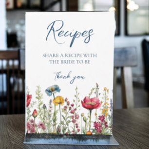 Amor com Sinal de Mesa de Flores Selvagens Bloquea