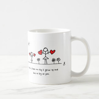 Amor como a caneca grande por corações e por tudo