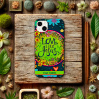 Amor como Jesus Brincadeira Personalizada Floral