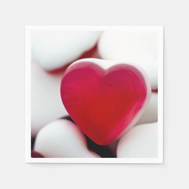 Amor coração doce Coquetel papel guardanapo (Frente)