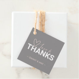 Amor Coração e Obrigados Favorecem Etiquetas