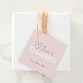 Amor Coração e Obrigados Favorecem Etiquetas