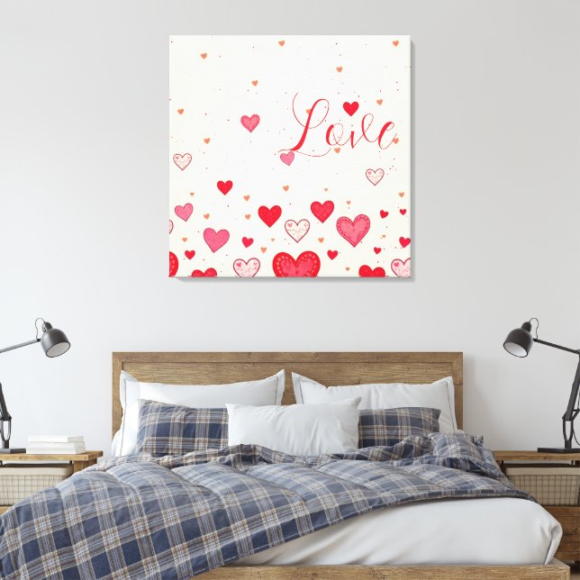 Amor, Corações, Namorados, Casamento - Canvas (Insitu(Quarto))