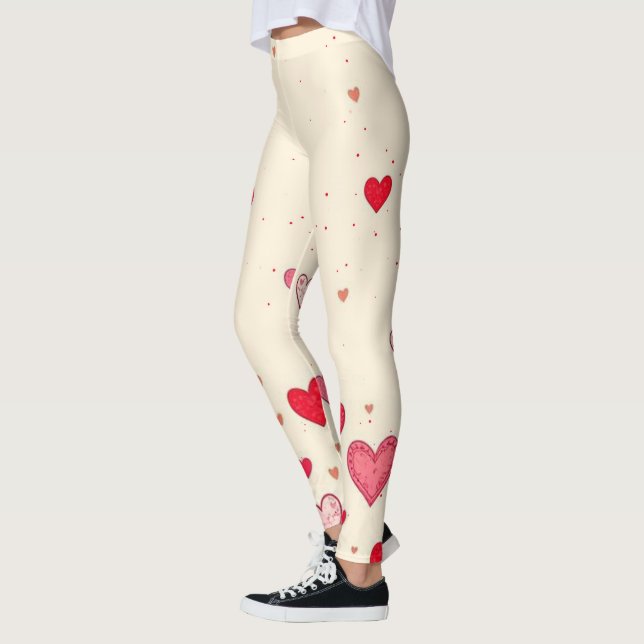 Amor, Corações, Namorados, Casamento - Leggings (Esquerda)