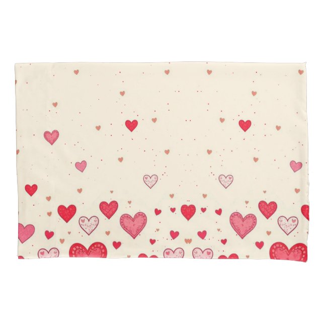 Amor, Corações, Namorados, Casamento - Pillowcase (Frente)