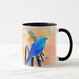 Amor de 010 Bluebird caneca do clássico de 11