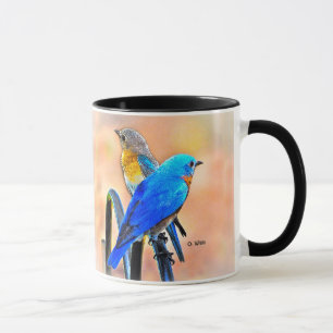 Amor de 010 Bluebird caneca do clássico de 11