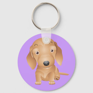 Amor de Cachorrinho Dachshund Porta-Chaves Roxo