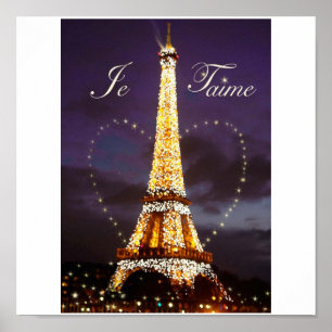 AMOR de JE T'AIME do poster de PARIS