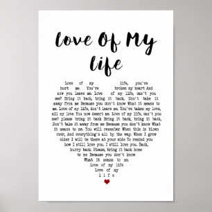 Amor de meu impressão lírico da arte da parede d