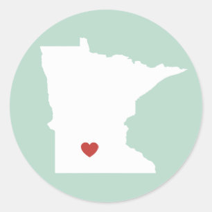 Amor de Minnesota - etiqueta customizável