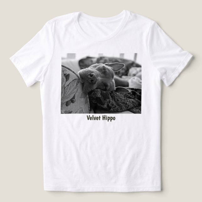 Amor de Pit Bull Veludo Hipopótamo (Design frontal)