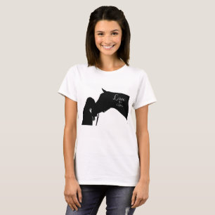 Amor de uma camisa equestre do cavalo da vida