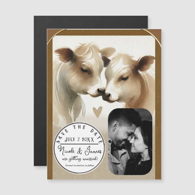 Amor de Vaca Marrom Creme Casamento no Campo Salve (Frente/Verso)