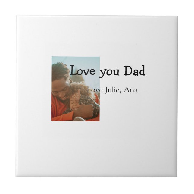 amor dia de os pais pai adicionar nome de foto sim (Frente)