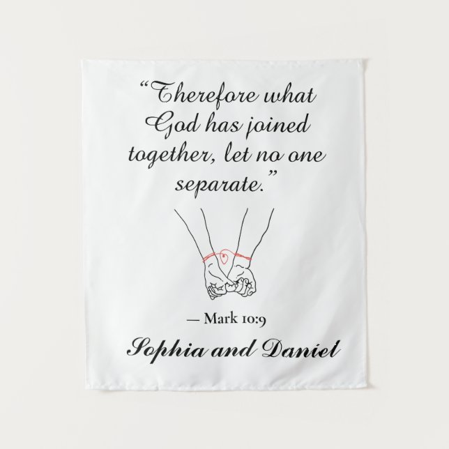 Amor Divino: Tapeçaria de Casamento (Frente)