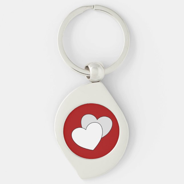 Amor - Dois Corações Chaveiro (Frente)