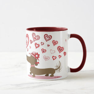 AMOR dos Dachshunds dos namorados VOCÊ! caneca