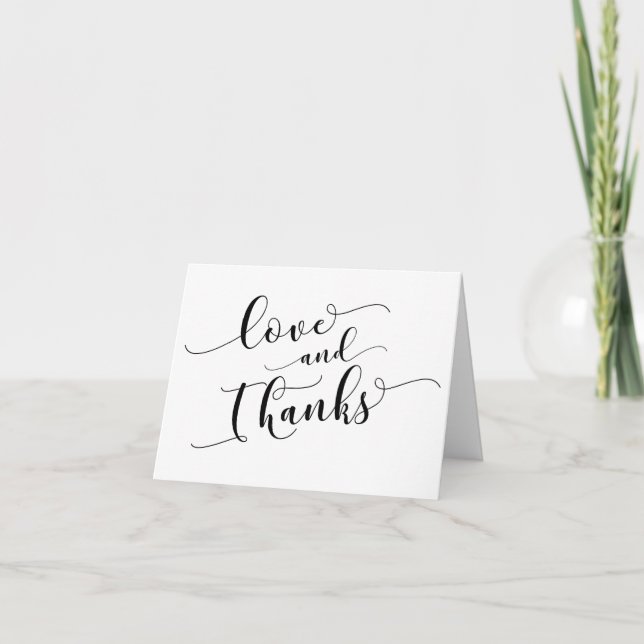 Amor e Agradecimento Casamento Rosto Preto Script (Frente)