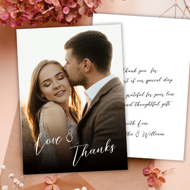 Amor e Agradecimento Letra Manual Foto Casamento (Criador carregado)